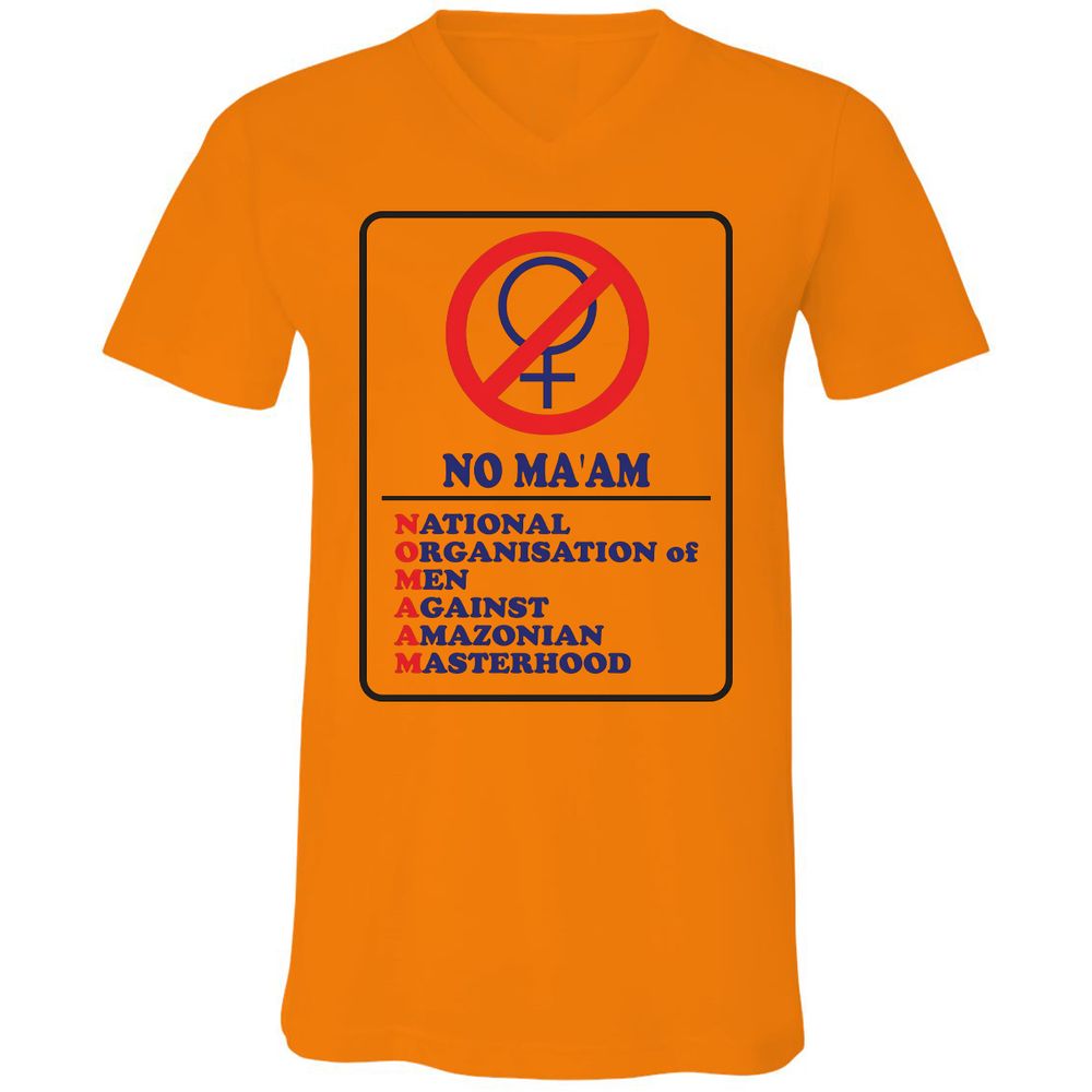 Unisex V-Neck T-Shirt - 324R1Q4L - Orange - 11