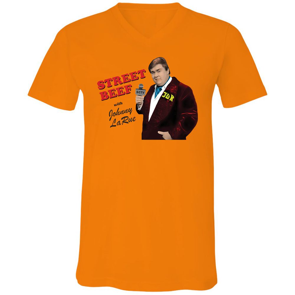 Unisex V-Neck T-Shirt - 8P15Y7MJ - Orange - 11
