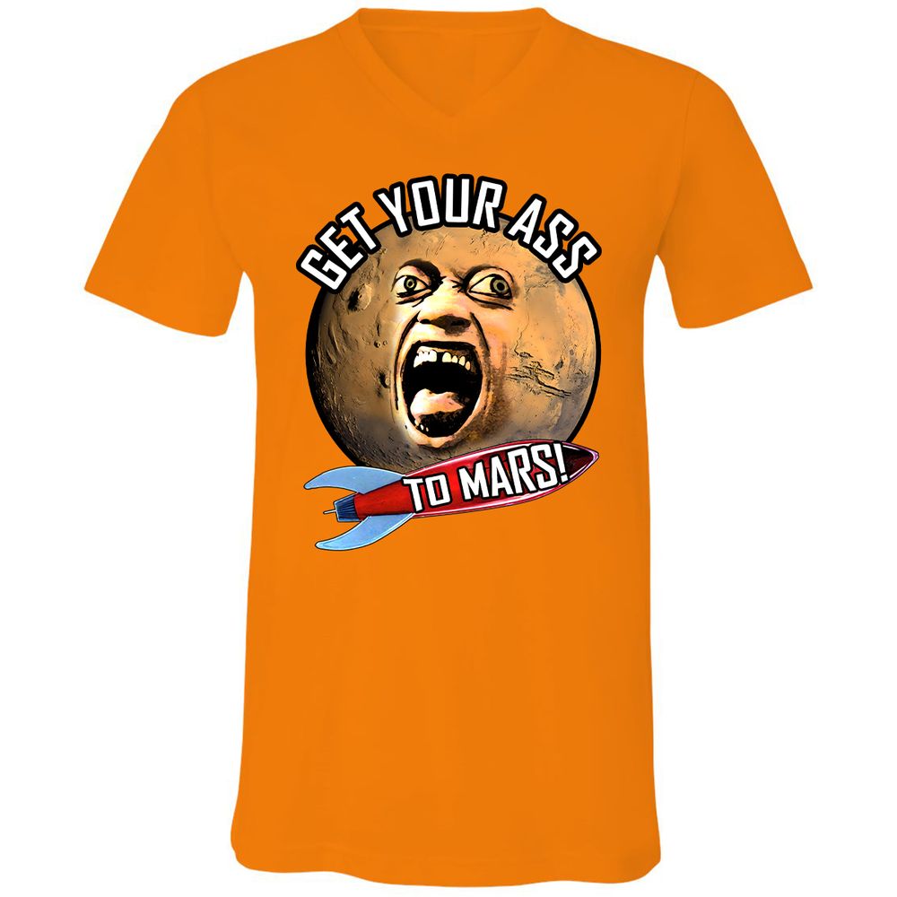 Unisex V-Neck T-Shirt - E82U1GUC - Orange - 11