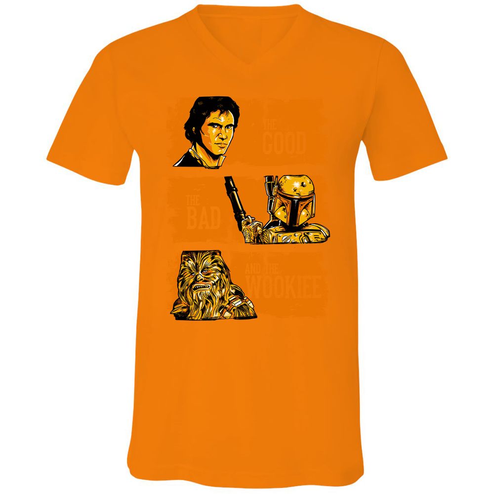 Unisex V-Neck T-Shirt - MR1DTZ7B - Orange - 11