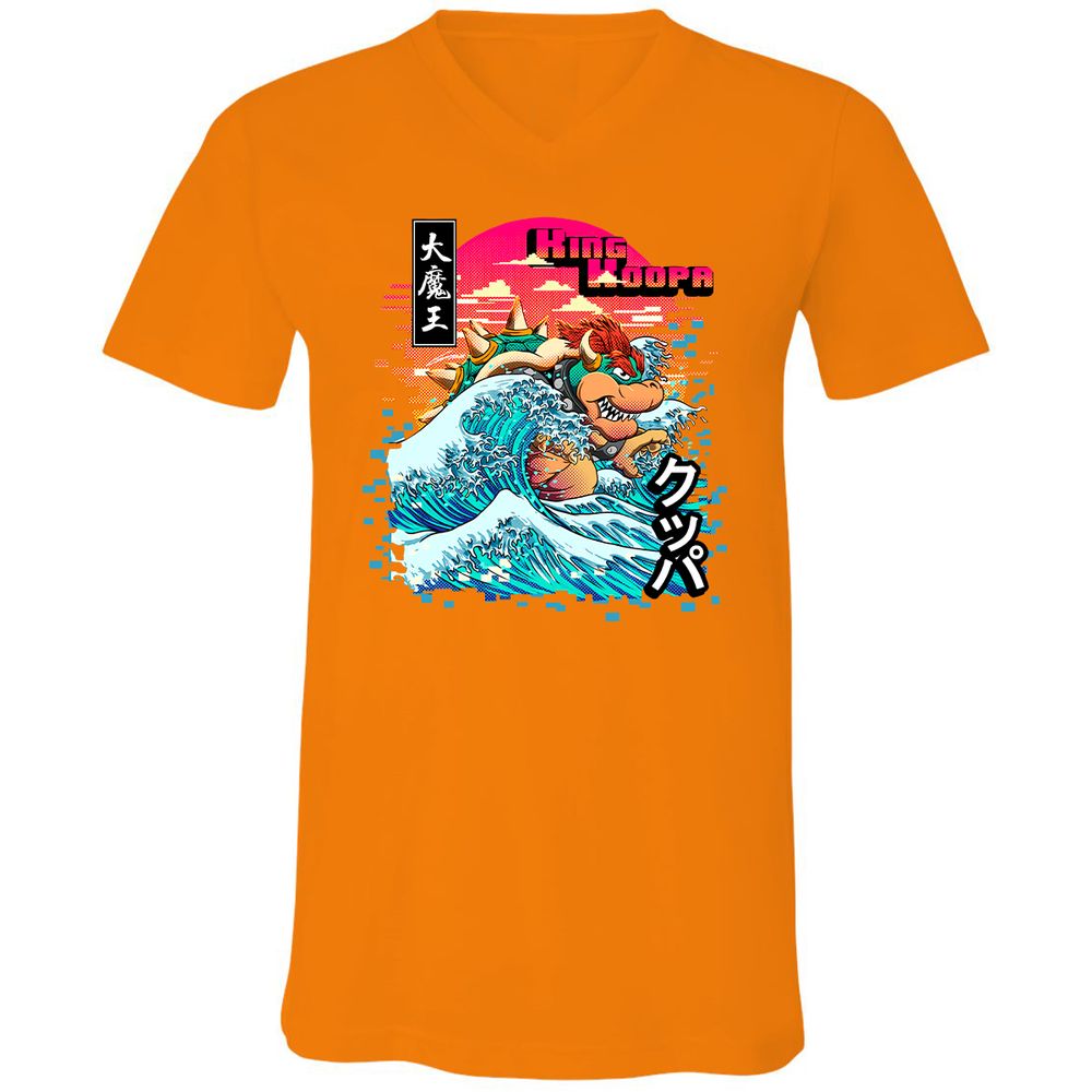 Unisex V-Neck T-Shirt - JNY1RHEM - Orange - 11