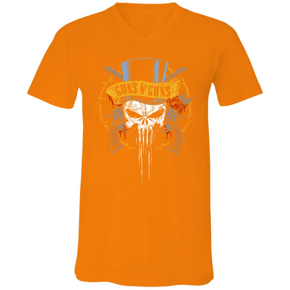 Unisex V-Neck T-Shirt - 9TADPYEW - Orange - 11