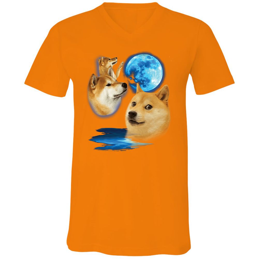 Unisex V-Neck T-Shirt - 6ZHD1HUZ - Orange - 11