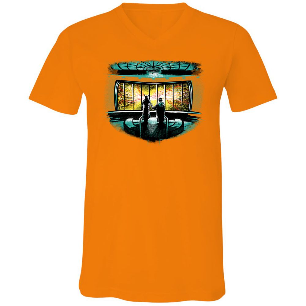 Unisex V-Neck T-Shirt - Z7SWCT78 - Orange - 11
