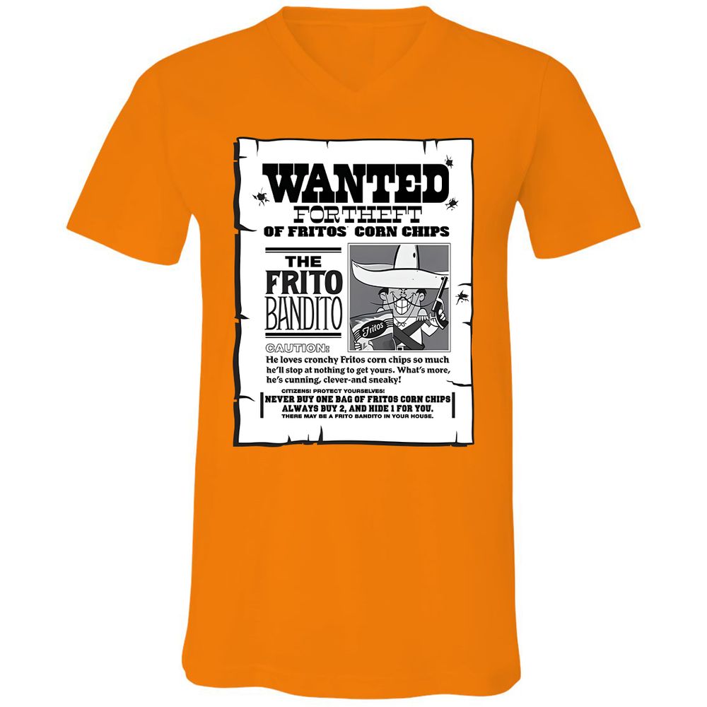 Unisex V-Neck T-Shirt - YWNJ11T5 - Orange - 11