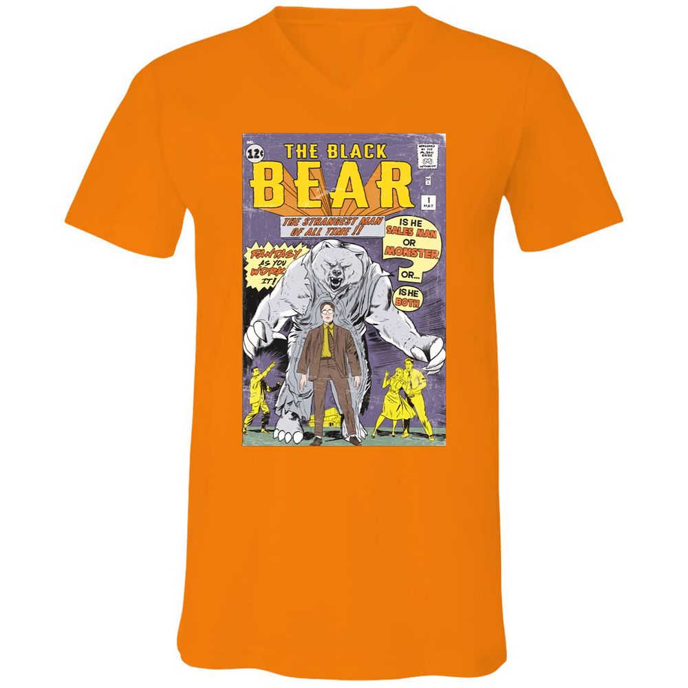 Unisex V-Neck T-Shirt - AZMZ8WSB - Orange - 11