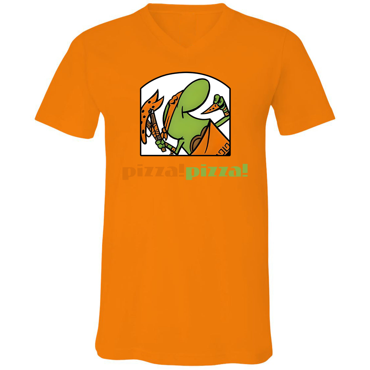 Unisex V-Neck T-Shirt - 4CGK8SSF - Orange - 11