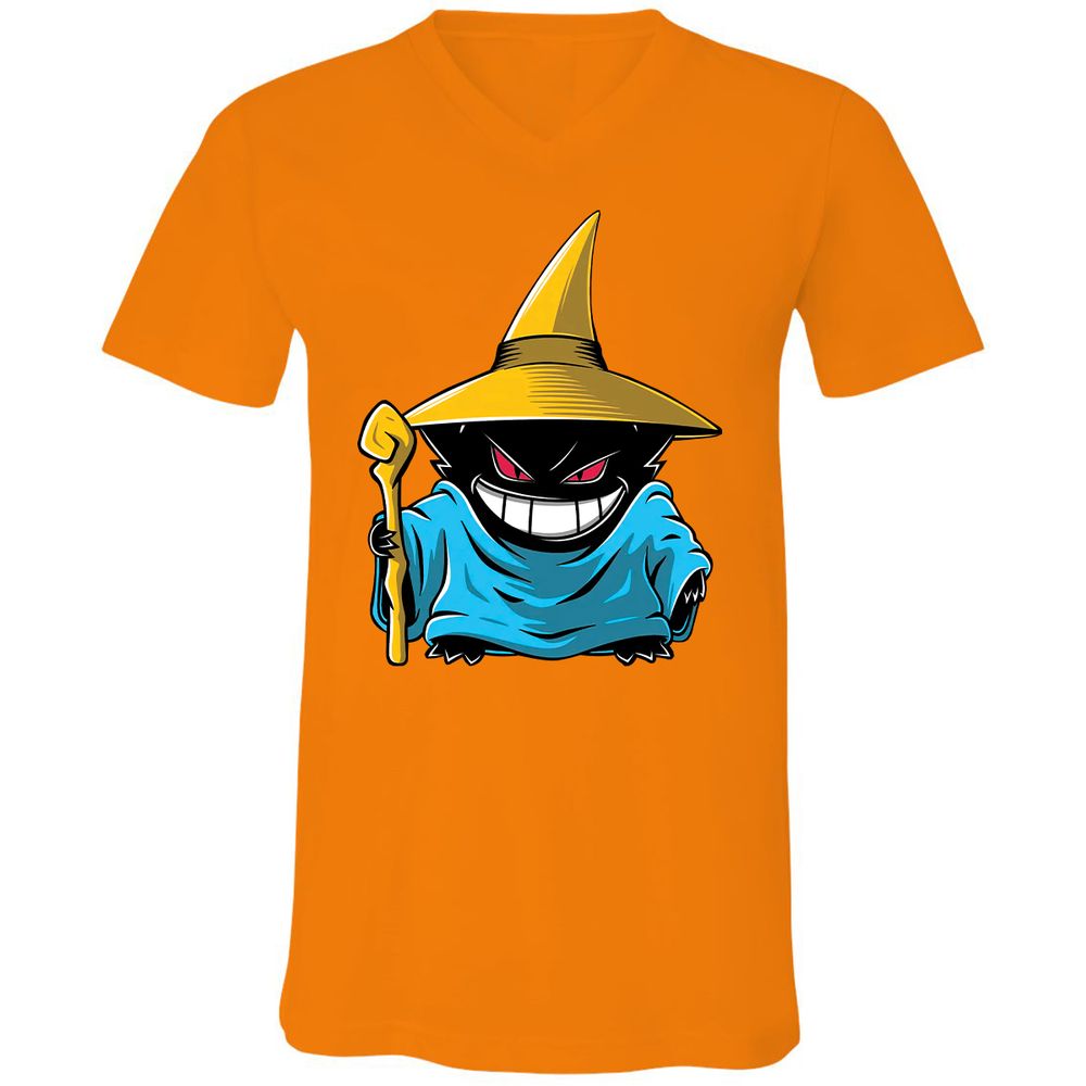 Unisex V-Neck T-Shirt - C86A9E5K - Orange - 11