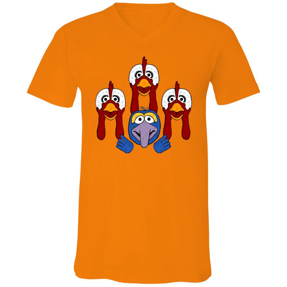 Unisex V-Neck T-Shirt - KV7TS52U - Orange - 11