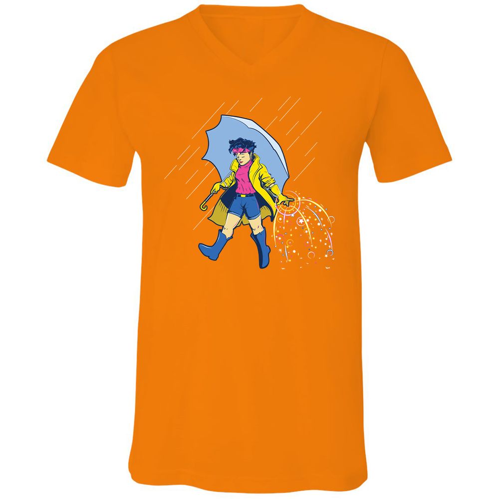 Unisex V-Neck T-Shirt - HVUMPR8G - Orange - 11