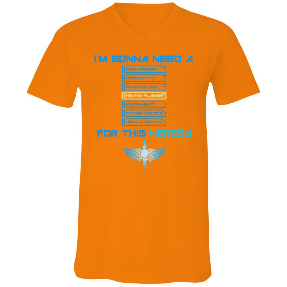 Unisex V-Neck T-Shirt - BLZQ53P1 - Orange - 11