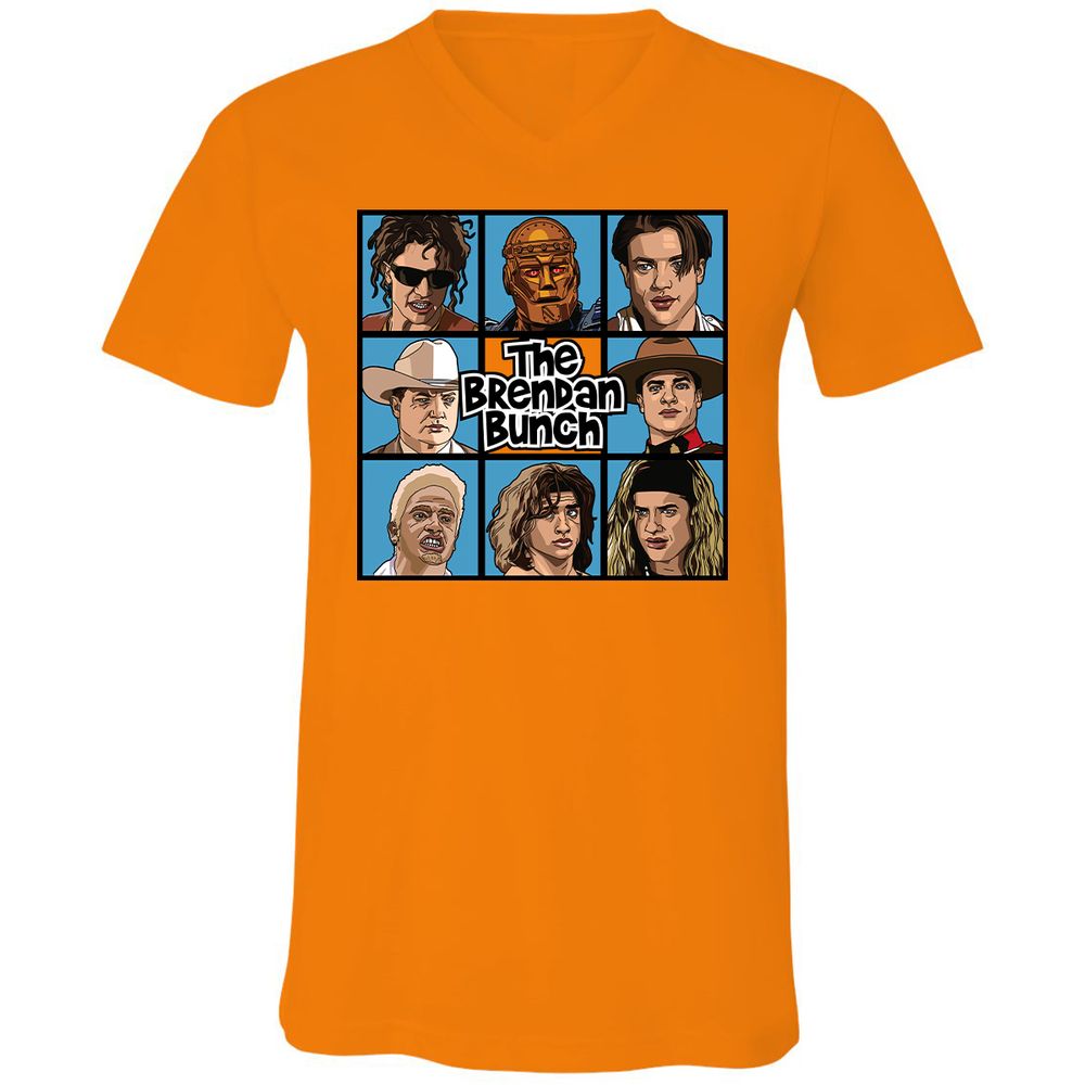Unisex V-Neck T-Shirt - 3VPPFP18 - Orange - 11