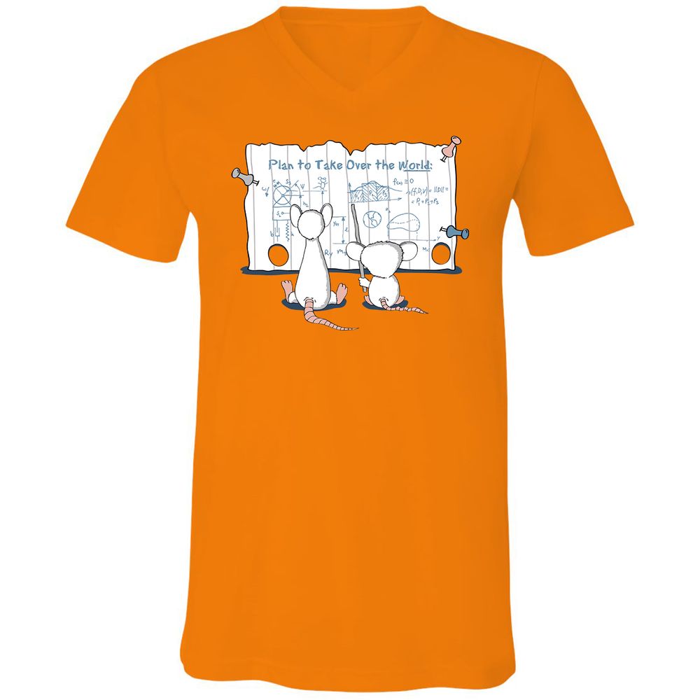 Unisex V-Neck T-Shirt - ED2JNN24 - Orange - 11