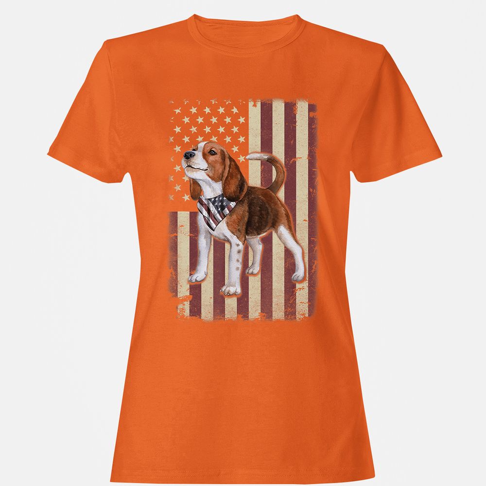 Women's T-Shirt - U7B8VL9V - Orange - 11