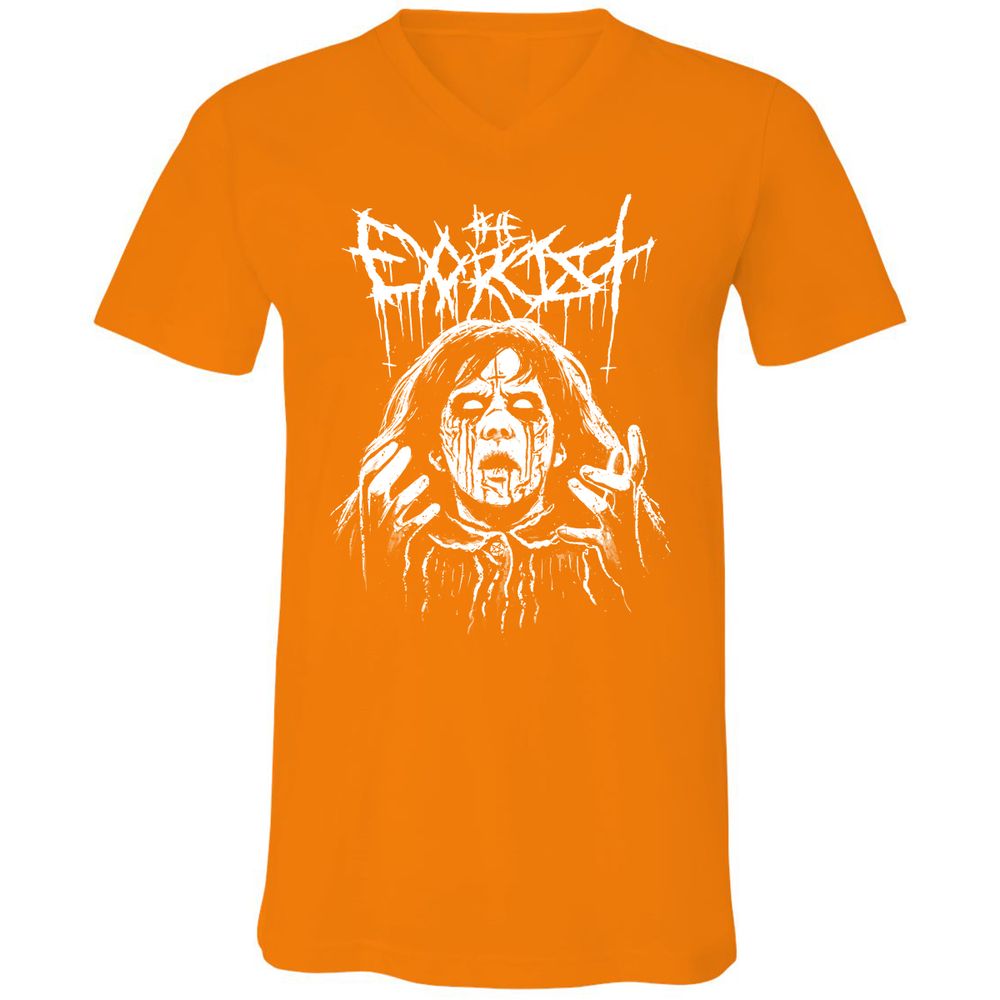 Unisex V-Neck T-Shirt - C7V4C87F - Orange - 11