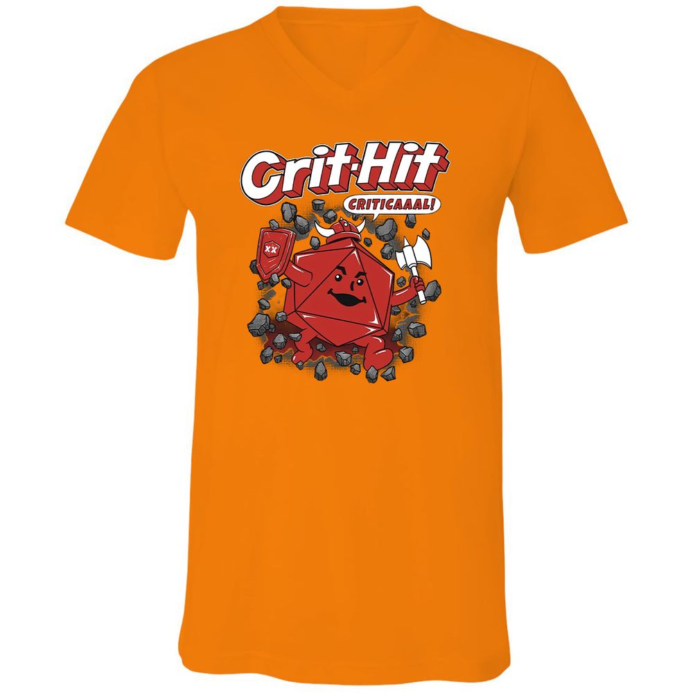 Unisex V-Neck T-Shirt - WNPGVS3Y - Orange - 11