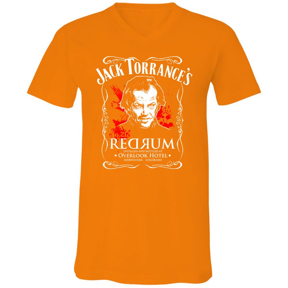 Unisex V-Neck T-Shirt - HHXN4P3M - Orange - 11