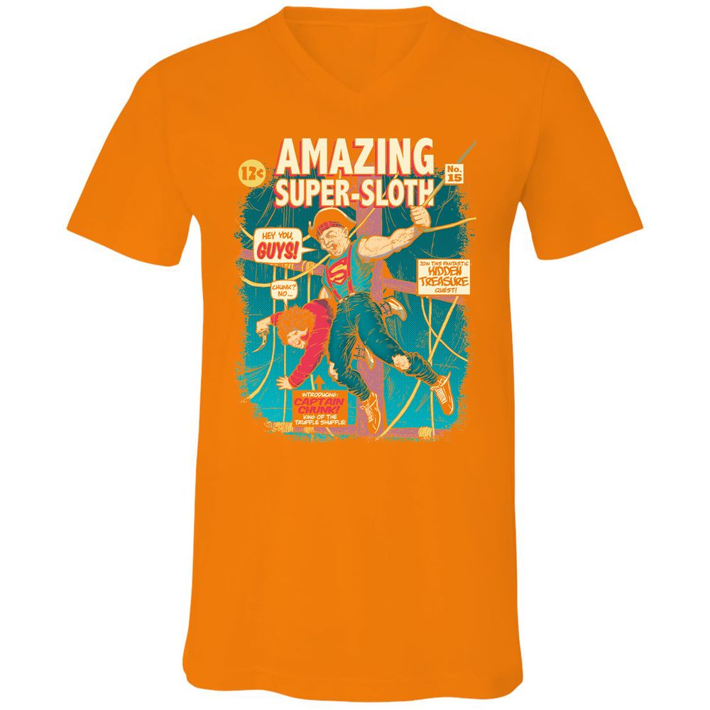 Unisex V-Neck T-Shirt - YFKJLJR1 - Orange - 11