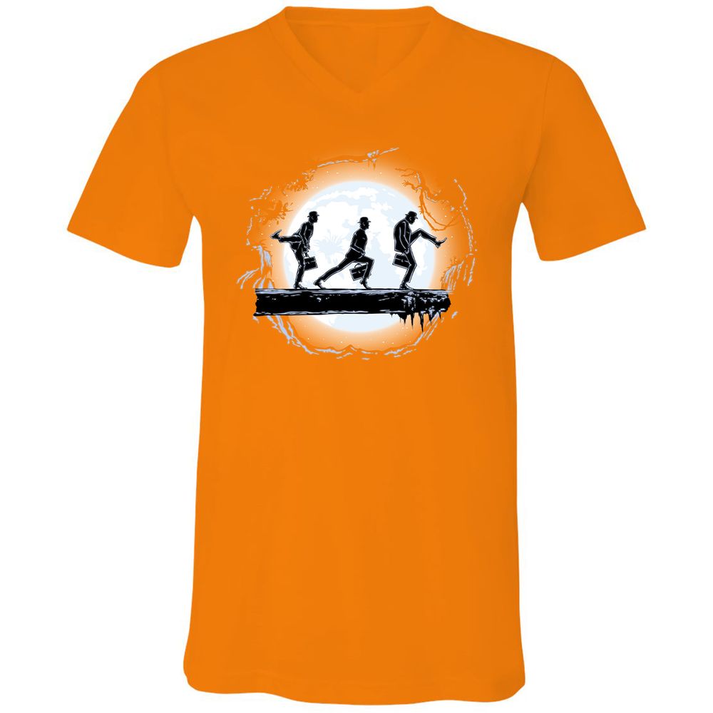 Unisex V-Neck T-Shirt - FXM7SQU2 - Orange - 11