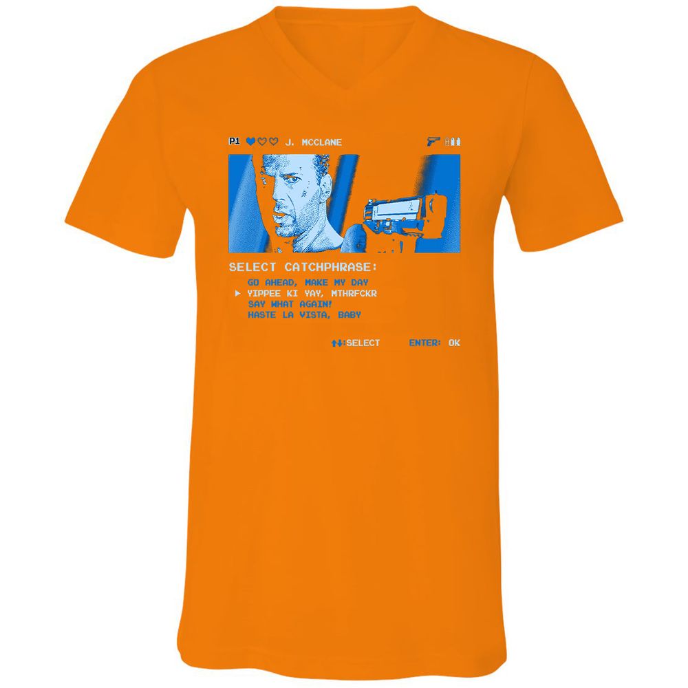 Unisex V-Neck T-Shirt - CVTMSV59 - Orange - 11