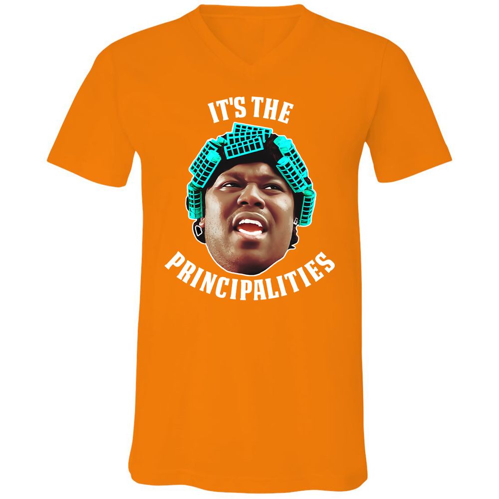 Unisex V-Neck T-Shirt - DE3MM3HX - Orange - 11