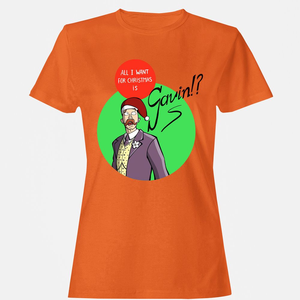Women's T-Shirt - B5JMH1VX - Orange - 11