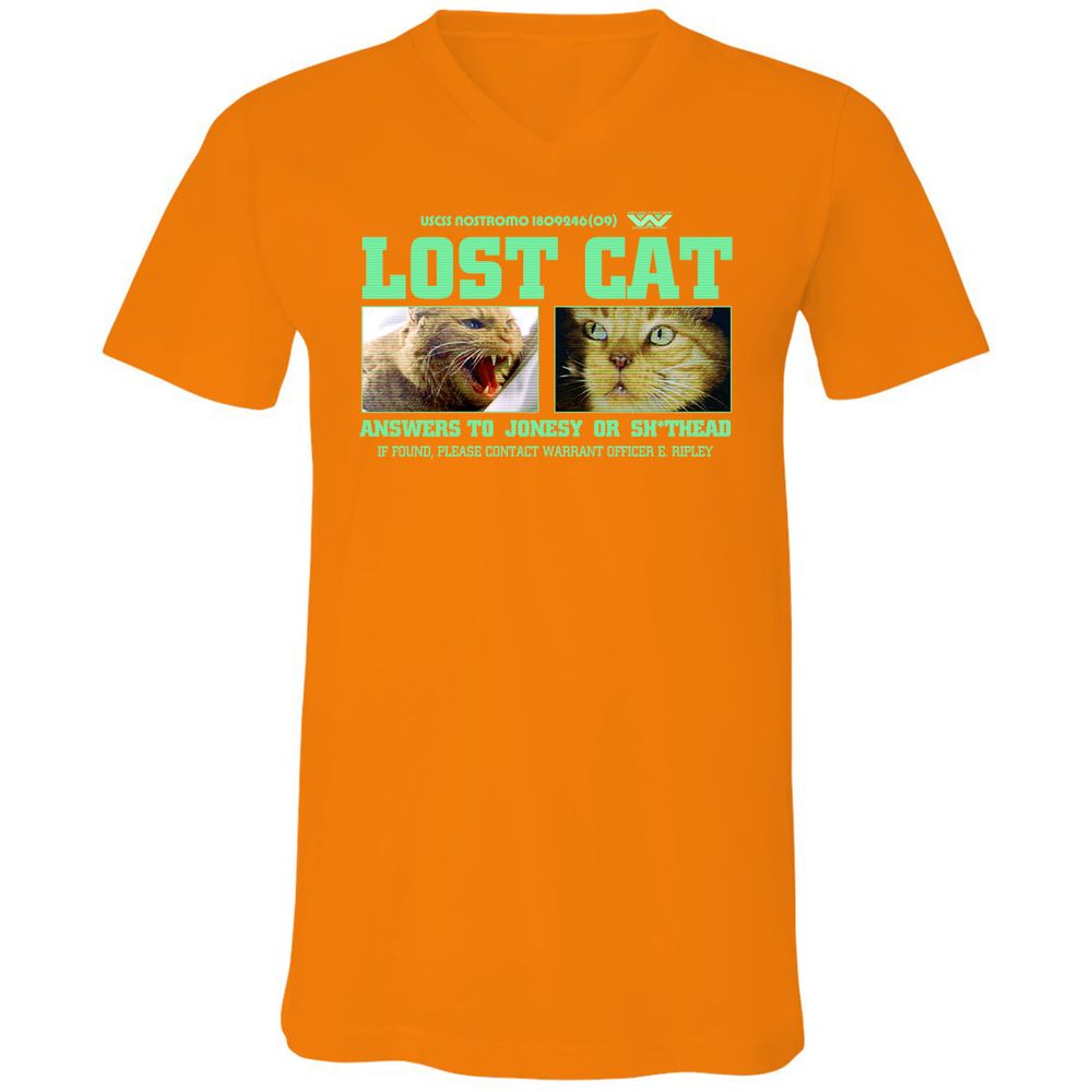 Unisex V-Neck T-Shirt - R84XMN4U - Orange - 11