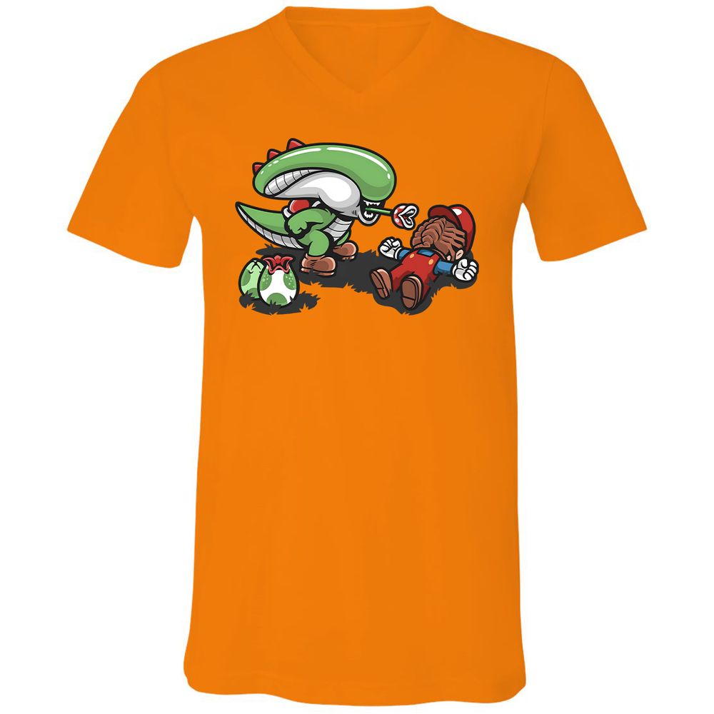 Unisex V-Neck T-Shirt - 2D11UM7Z - Orange - 11