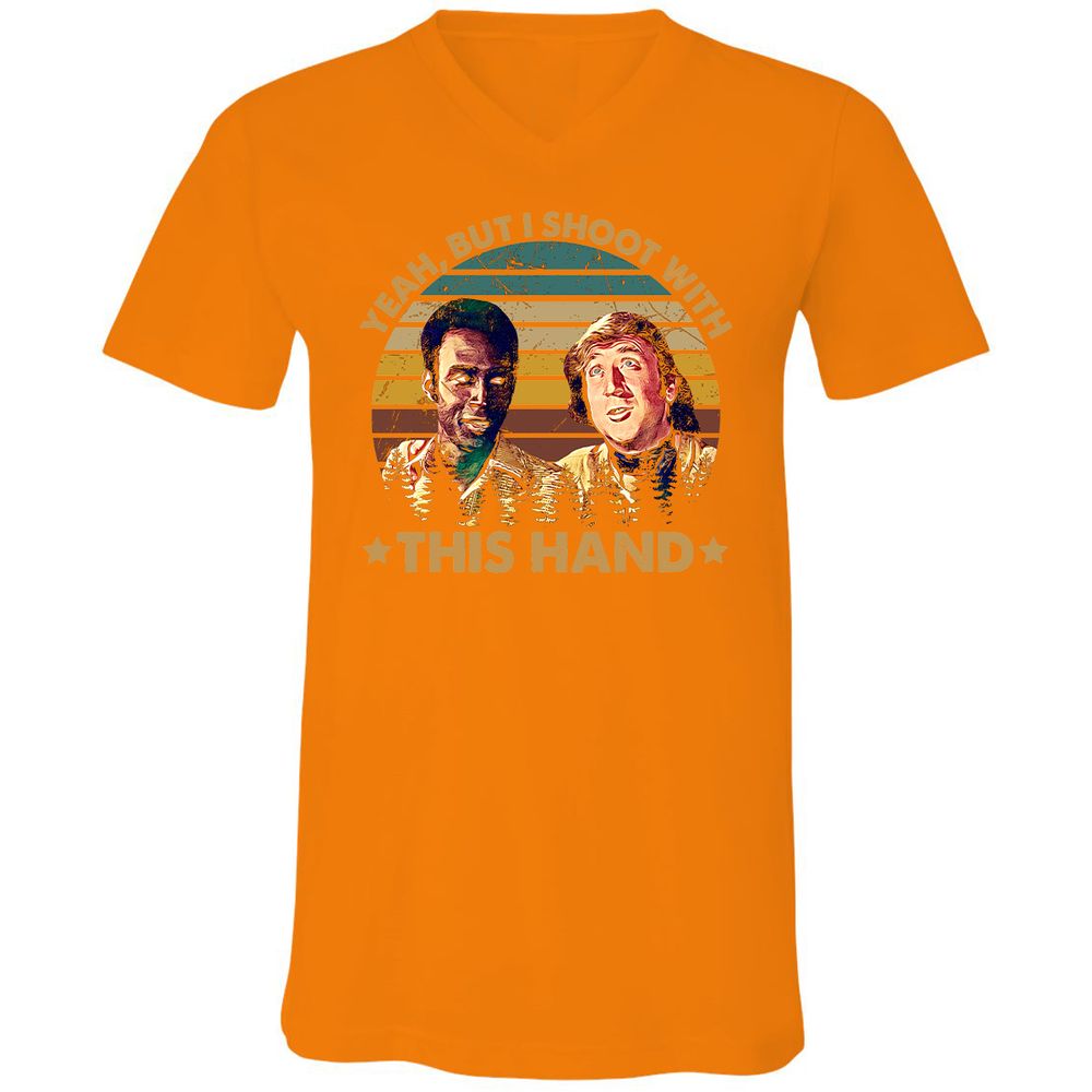 Unisex V-Neck T-Shirt - 3KD7WF1T - Orange - 11