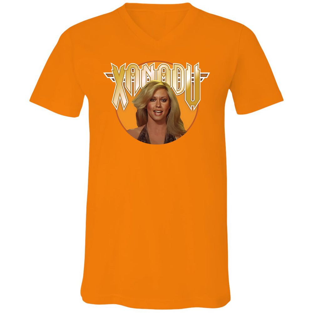 Unisex V-Neck T-Shirt - EYVXMJ4U - Orange - 11