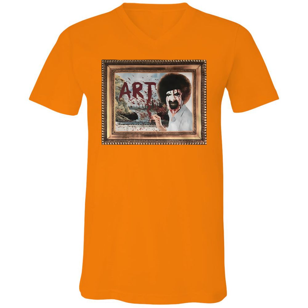 Unisex V-Neck T-Shirt - BWV4E9M1 - Orange - 11