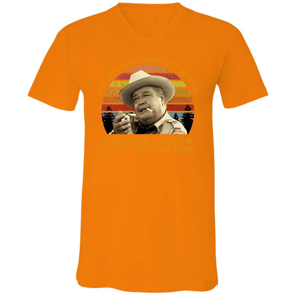 Unisex V-Neck T-Shirt - BC1VNWB1 - Orange - 11