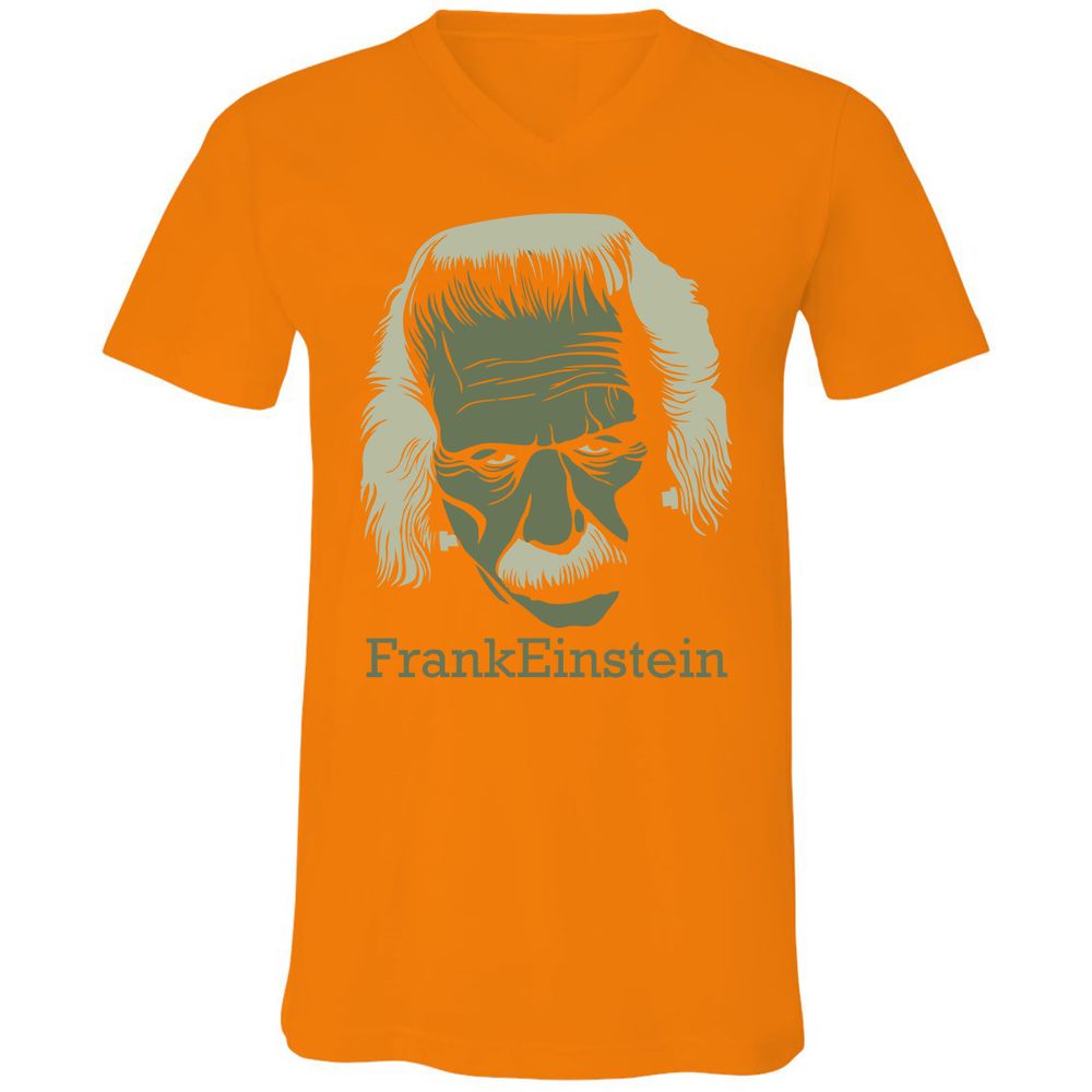 Unisex V-Neck T-Shirt - L35Y4F9U - Orange - 11