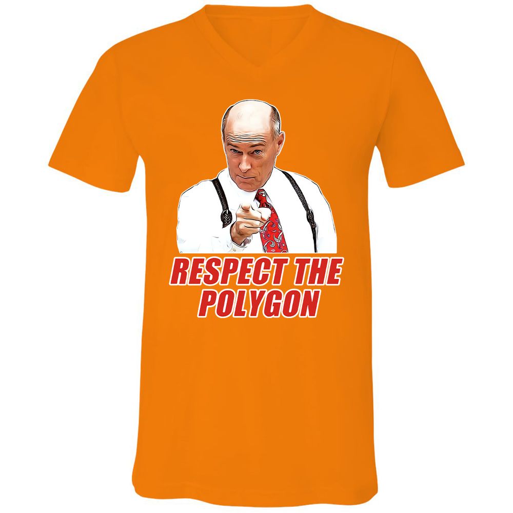 Unisex V-Neck T-Shirt - UY2YVLBX - Orange - 11