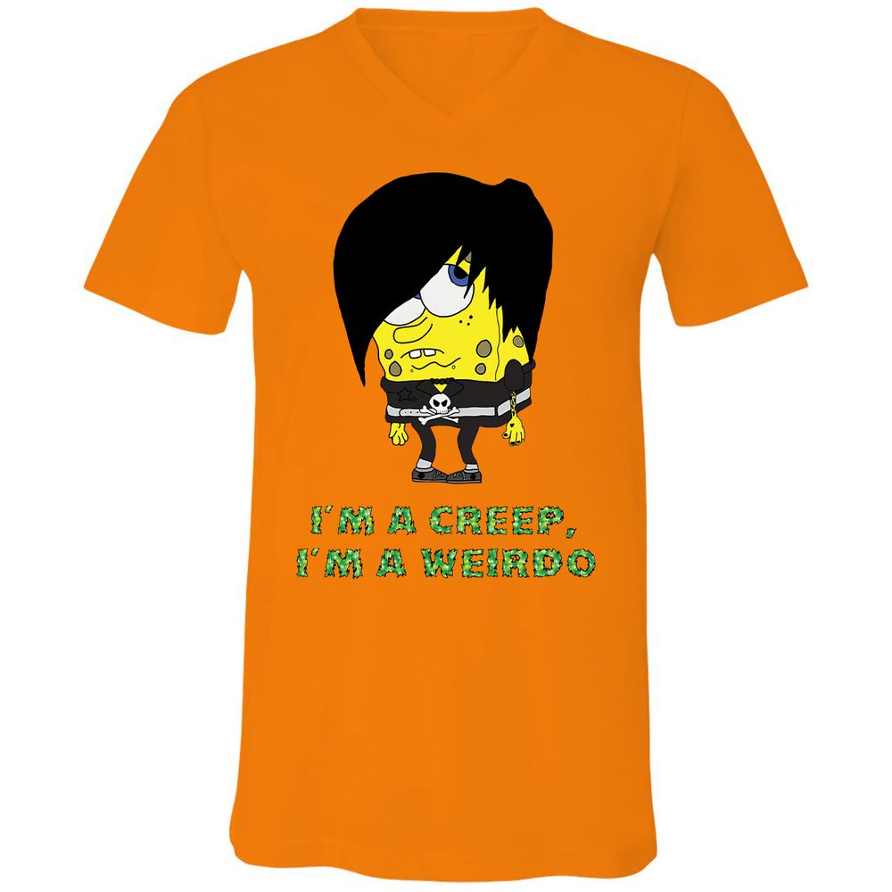 Unisex V-Neck T-Shirt - LCVV9YMR - Orange - 11