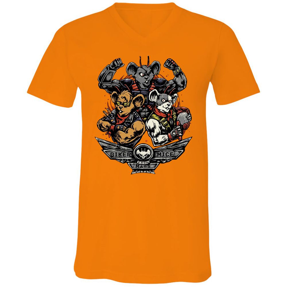 Unisex V-Neck T-Shirt - Z51R8RRB - Orange - 11