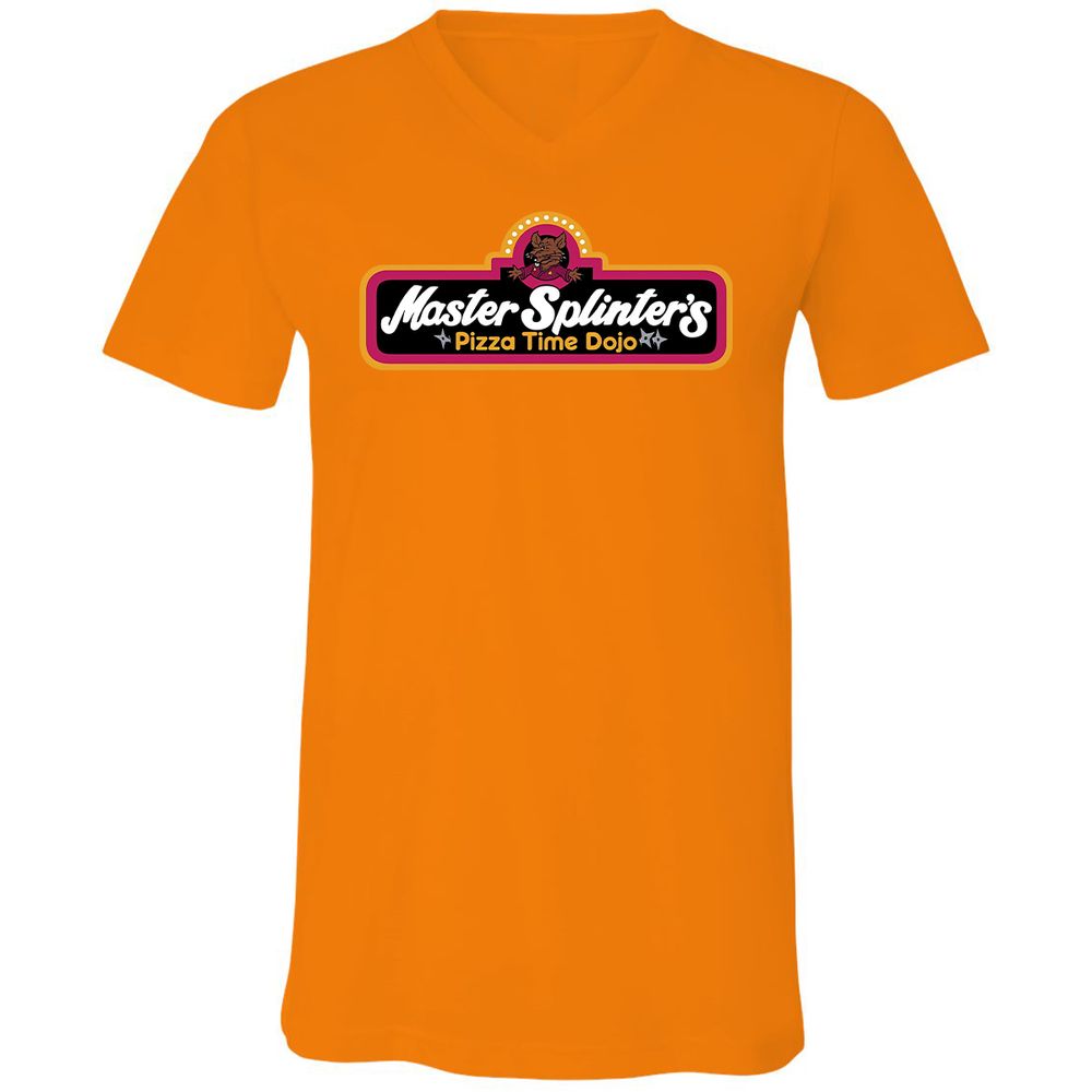 Unisex V-Neck T-Shirt - 6ZT77D7D - Orange - 11