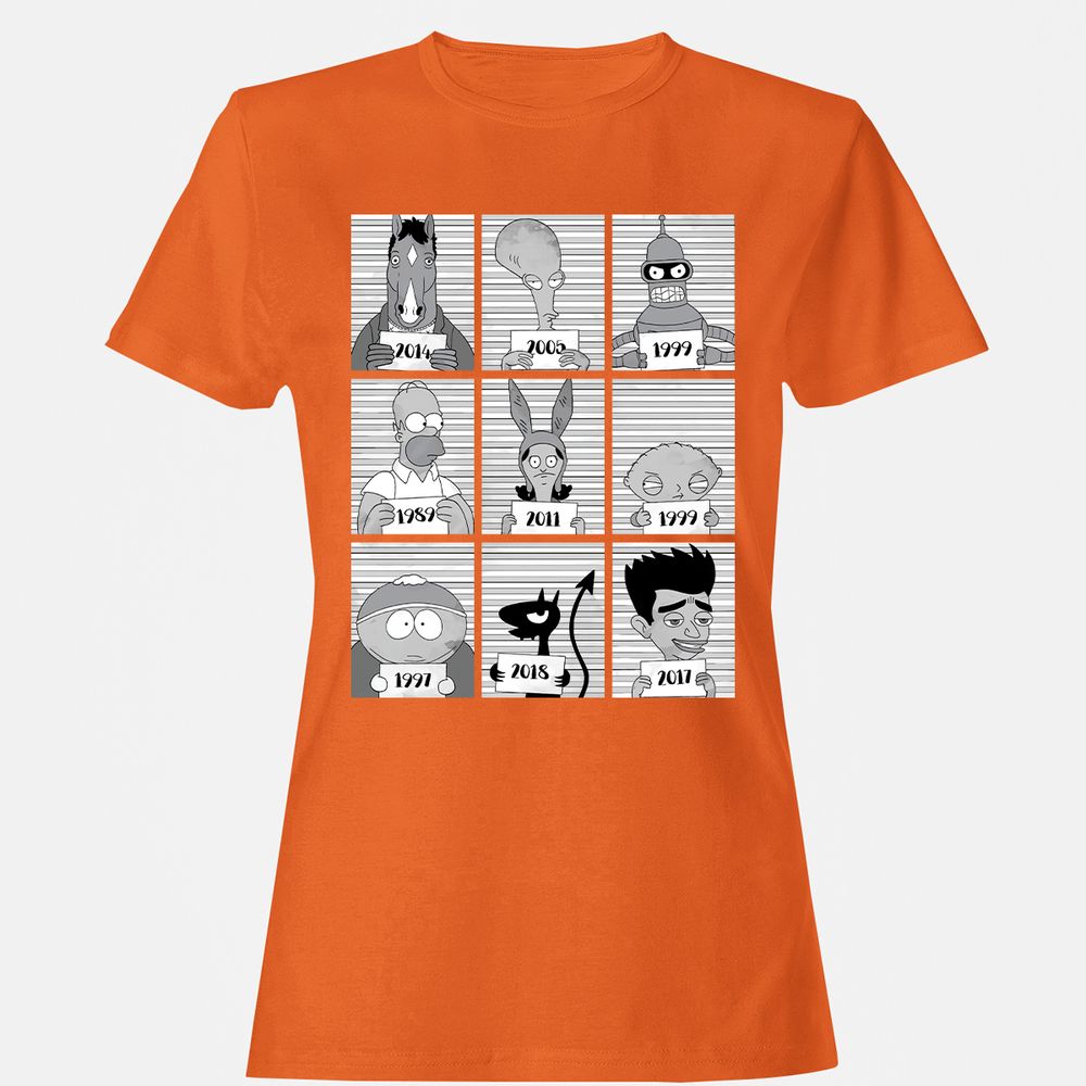 Women's T-Shirt - 84XJ9VLE - Orange - 11