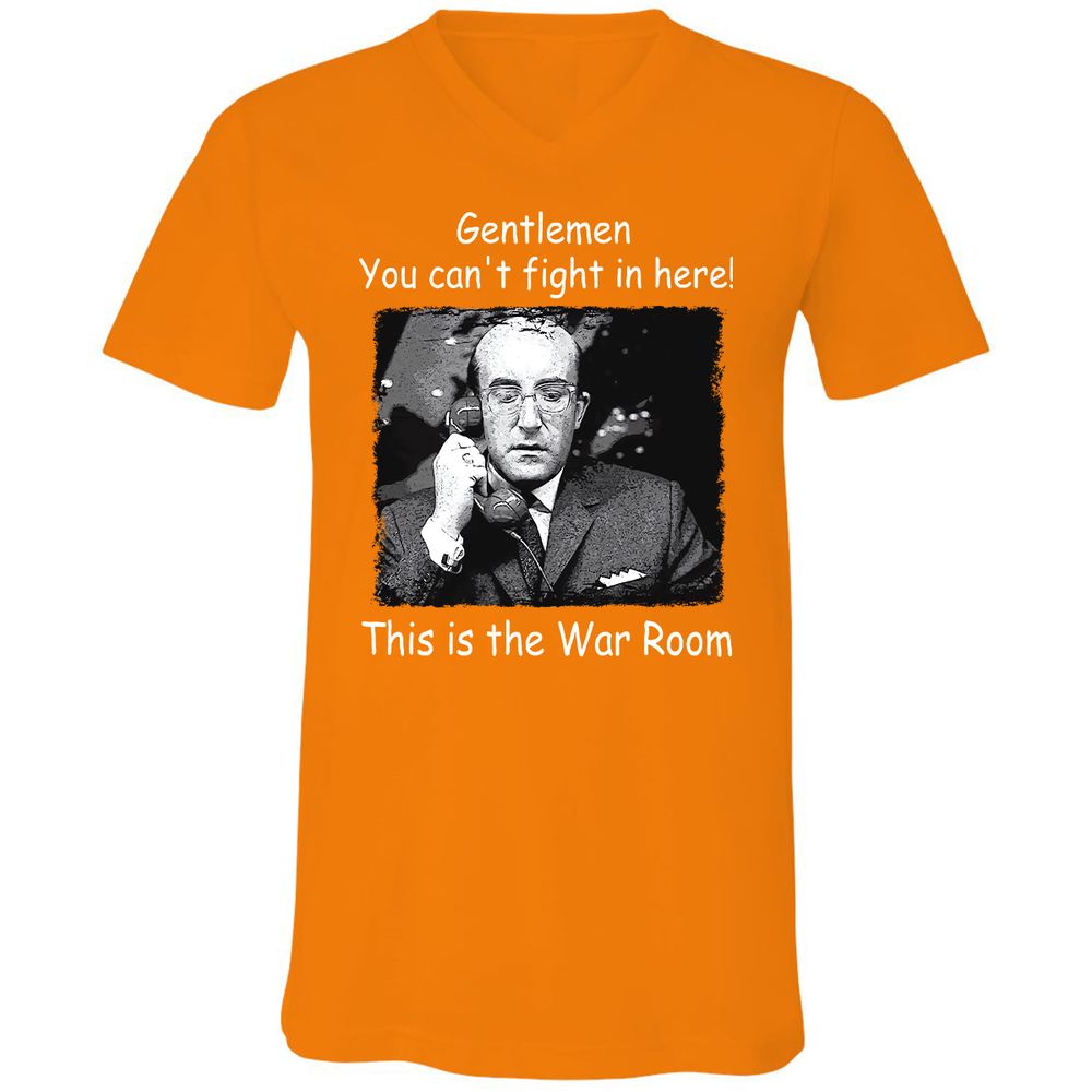 Unisex V-Neck T-Shirt - ZUH4Y8XN - Orange - 11