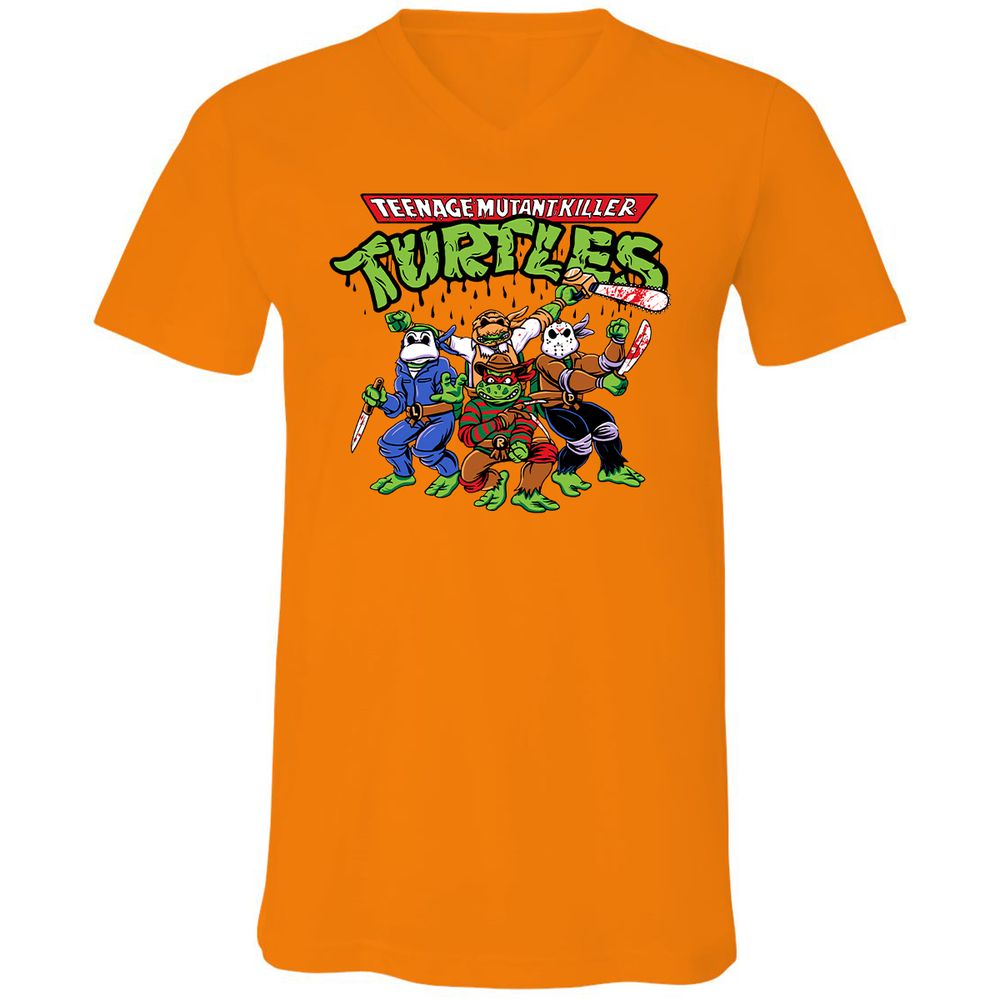 Unisex V-Neck T-Shirt - KUDUTGSL - Orange - 11