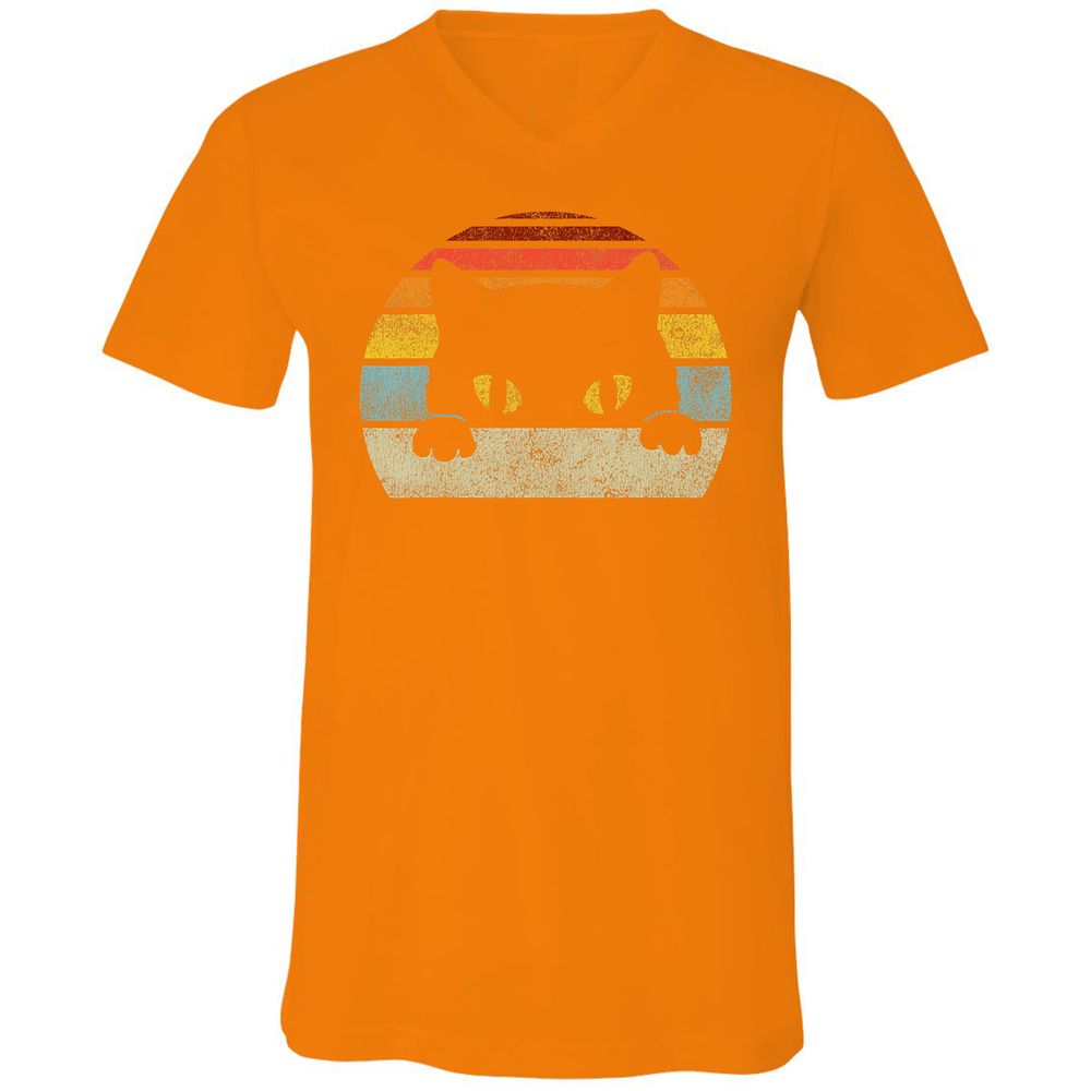 Unisex V-Neck T-Shirt - 8424QMBJ - Orange - 11