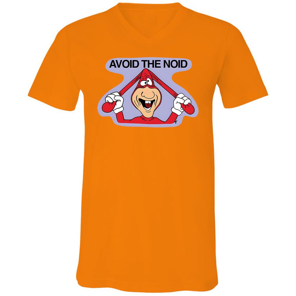Unisex V-Neck T-Shirt - X6ZQWS5R - Orange - 11