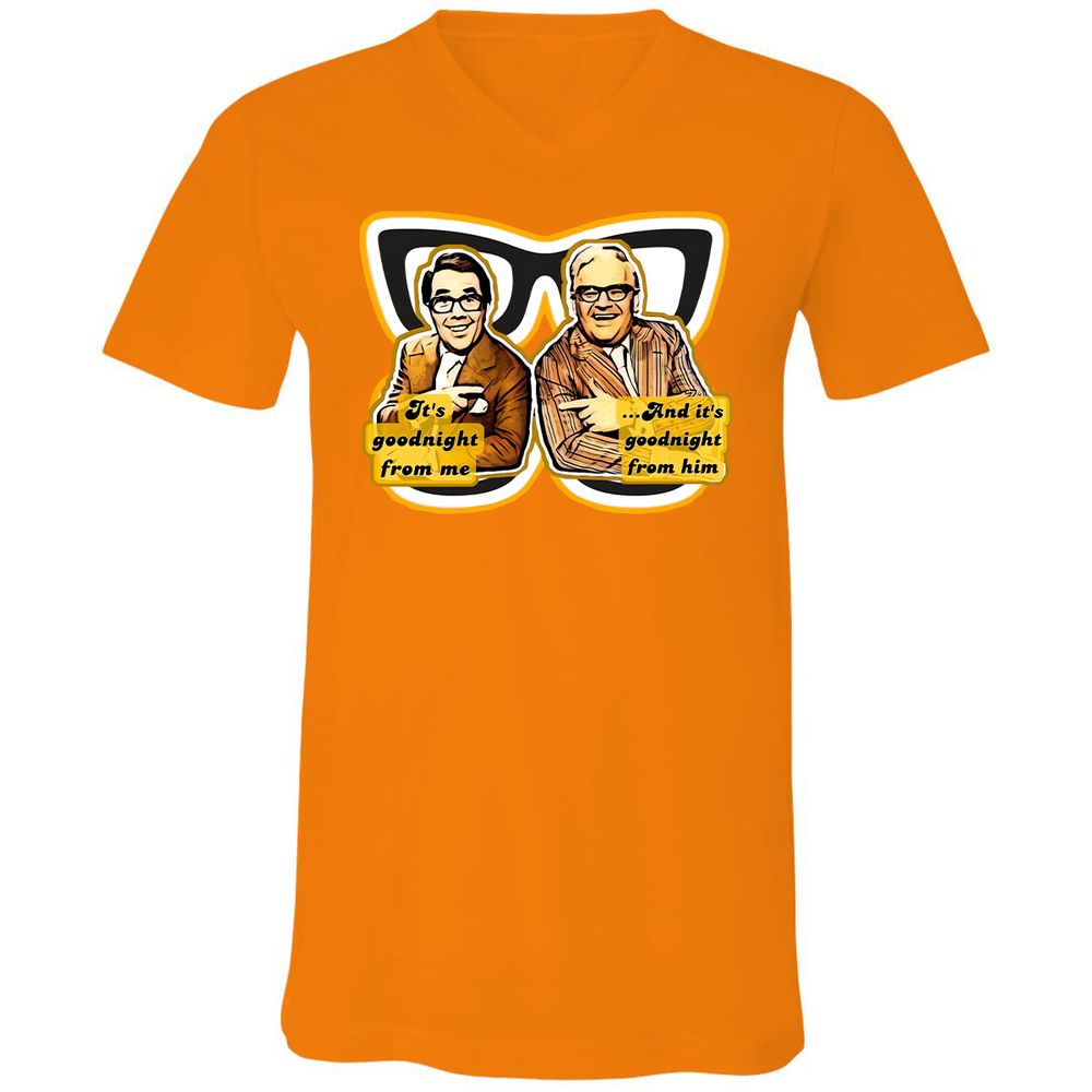 Unisex V-Neck T-Shirt - RTQX299C - Orange - 11