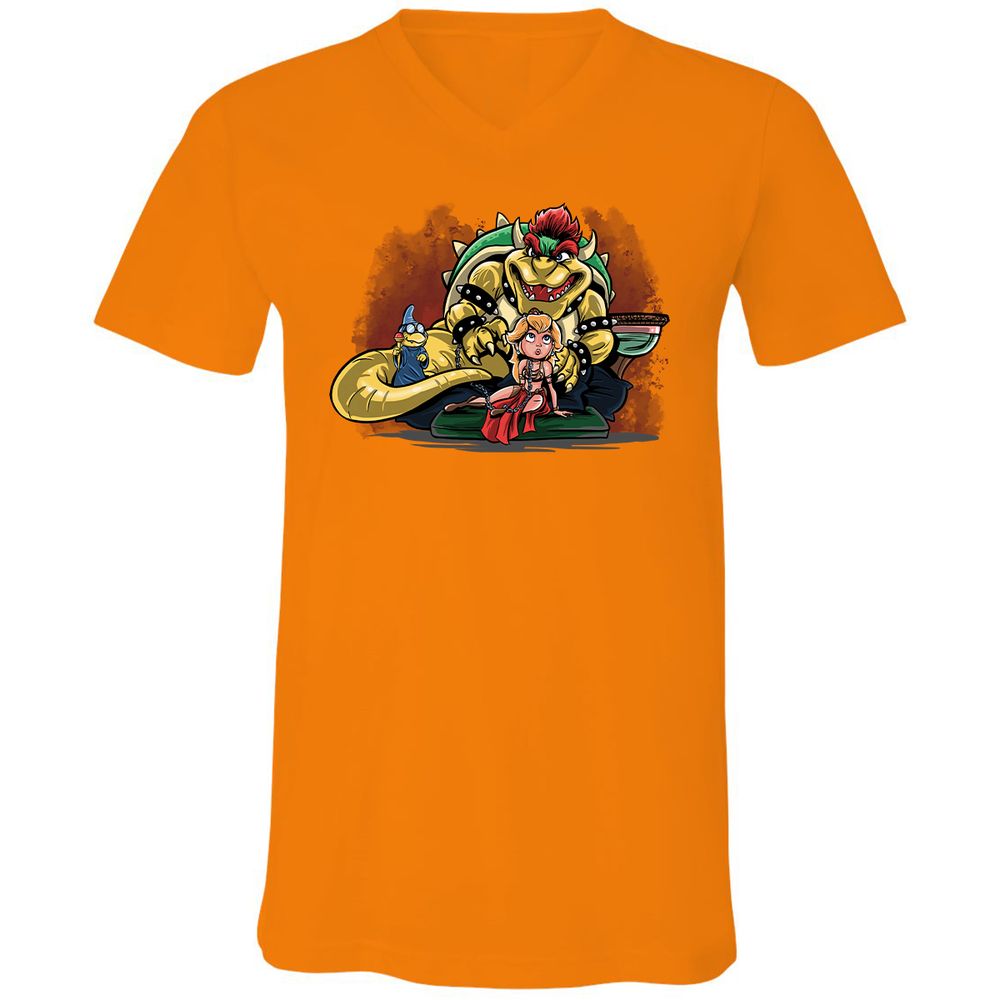 Unisex V-Neck T-Shirt - PANUNVZT - Orange - 11