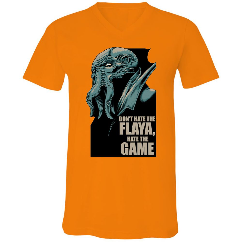 Unisex V-Neck T-Shirt - TU2GQBVR - Orange - 11