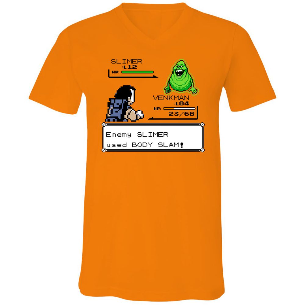 Unisex V-Neck T-Shirt - FZ83FH6R - Orange - 11