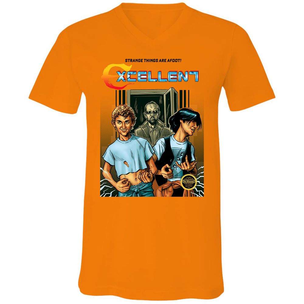 Unisex V-Neck T-Shirt - CN2T6CY1 - Orange - 11