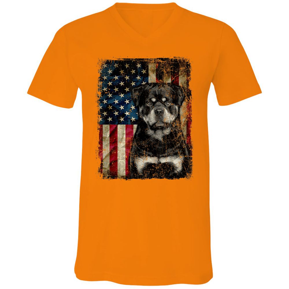 Unisex V-Neck T-Shirt - AXD486L6 - Orange - 11