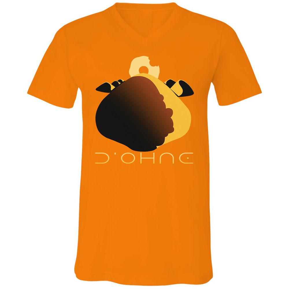 Unisex V-Neck T-Shirt - KZFSRB7W - Orange - 11