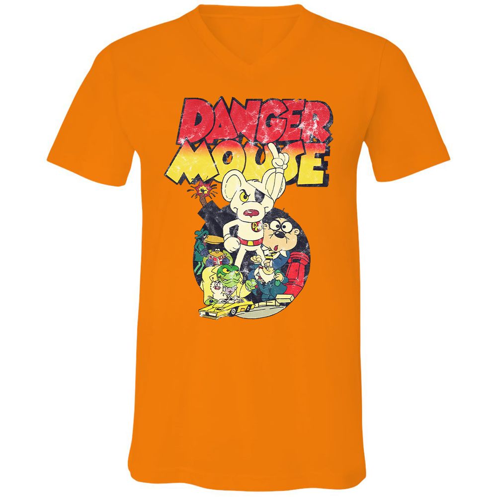 Unisex V-Neck T-Shirt - YG18CLHN - Orange - 11
